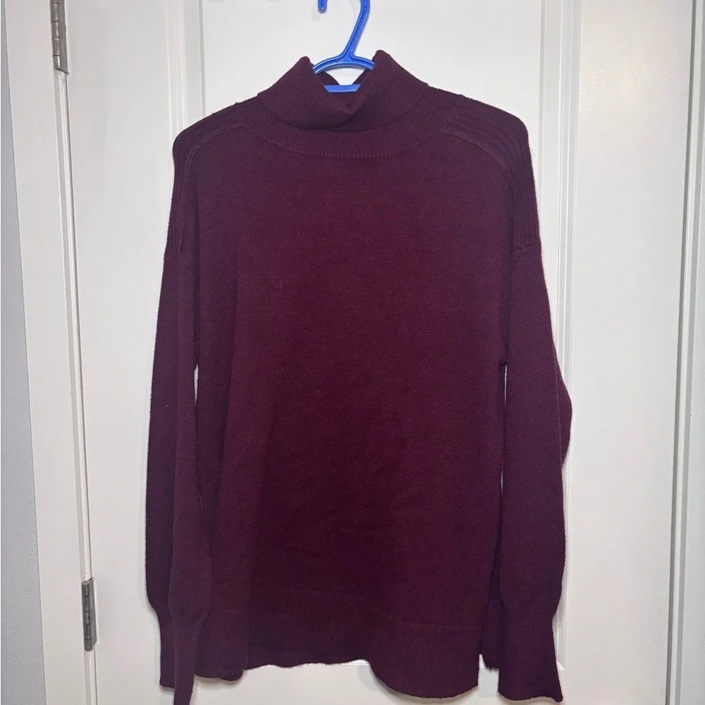 Evereve Burgundy Turtleneck Sweater